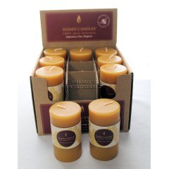 Honey Candles - Small Round Pillar Candle 3"h x 2"d